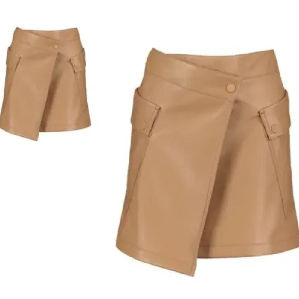 Bishop + Young Carmel Margarita Vegan Leather Mini Skirt Size Medium